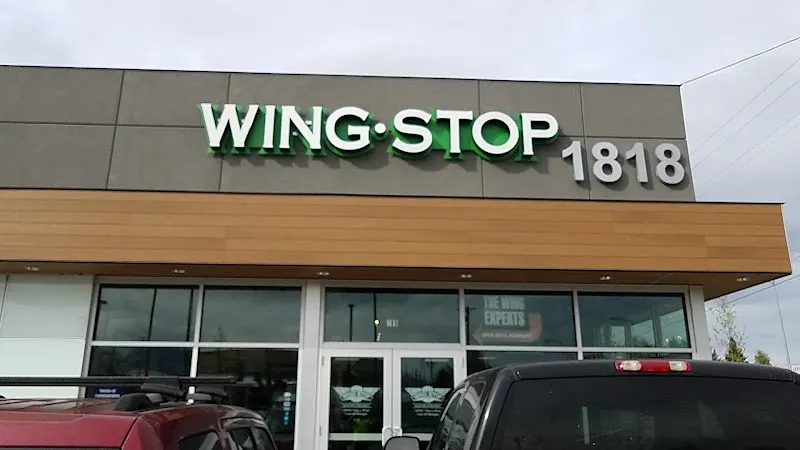 Wingstop storefront outside and inside view at 1818 W. Northern Lights Blvd Ste 105 in Anchorage, Alaska