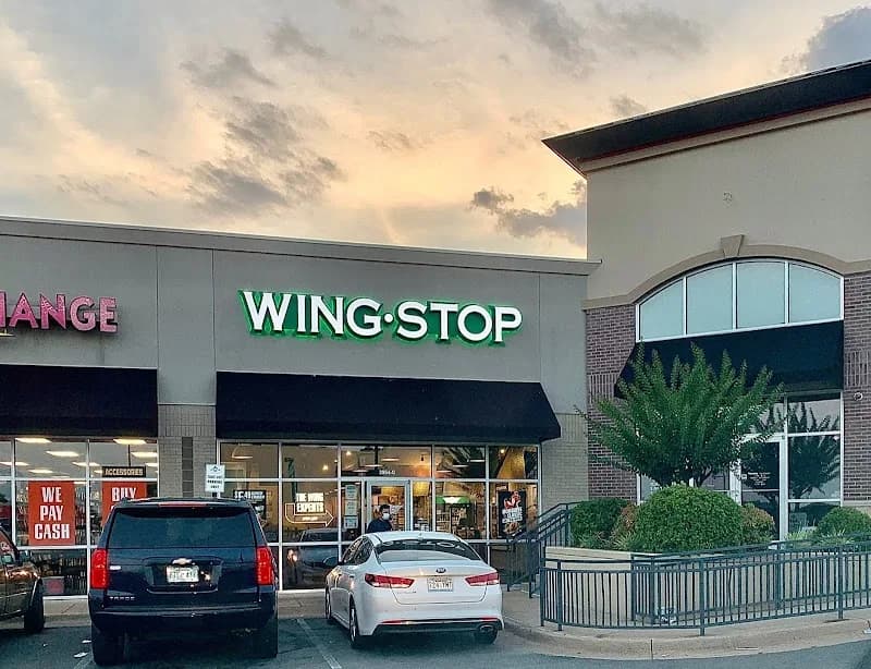 Wingstop storefront outside and inside view at 3954 Central Ave in Hot Springs, Arkansas