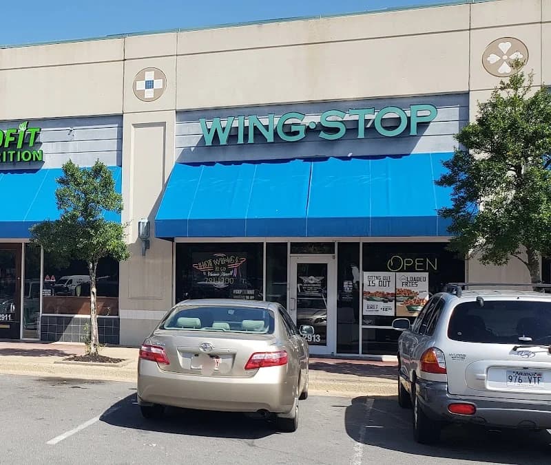 Wingstop storefront outside and inside view at 2913 Lakewood Village Dr in North Little Rock, Arkansas