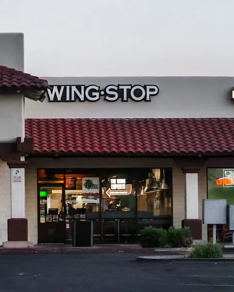 Wingstop storefront outside and inside view at 5833 W Thunderbird Rd in Glendale, Arizona