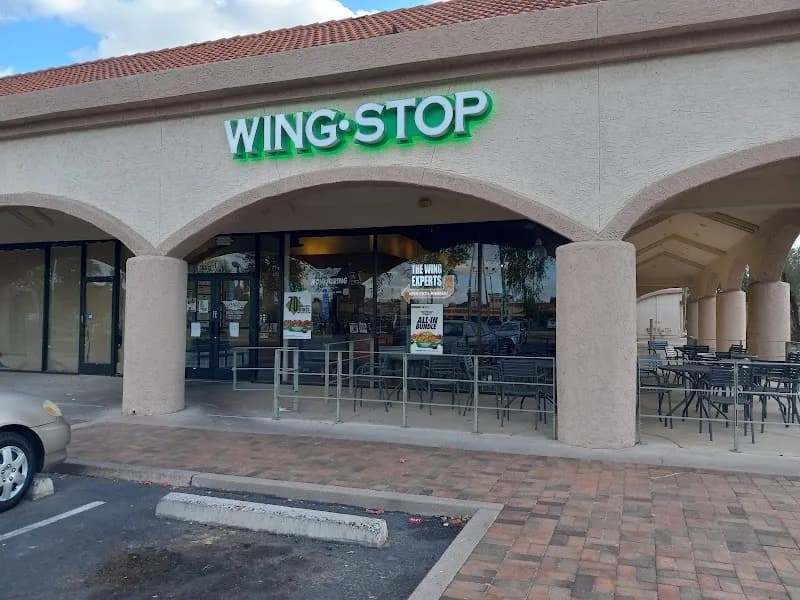 Wingstop storefront outside and inside view at 1457 W Southern Ave in Mesa, Arizona