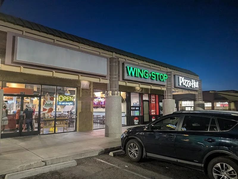 Wingstop storefront outside and inside view at 17 E Dunlap Ave in Phoenix, Arizona