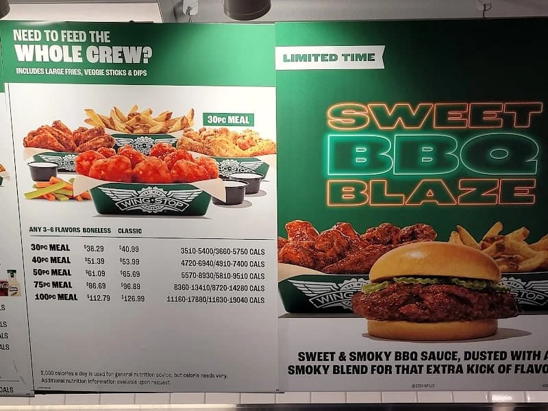 Wingstop storefront outside and inside view at 7730 E. McDowell Rd in Scottsdale, Arizona