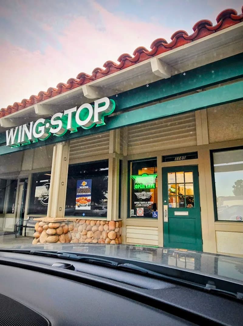 Wingstop storefront outside and inside view at 1185 N. Euclid St. in Anaheim, California
