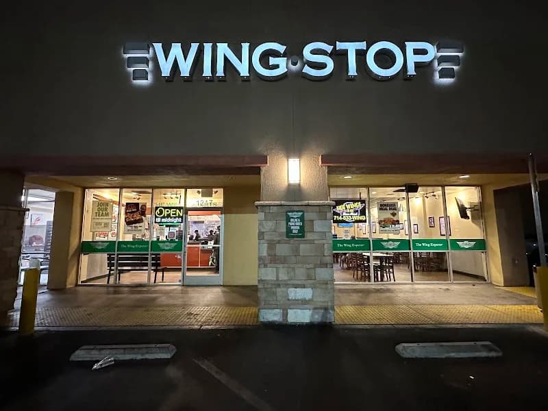 Wingstop storefront outside and inside view at 1217 S. Euclid St in Anaheim, California