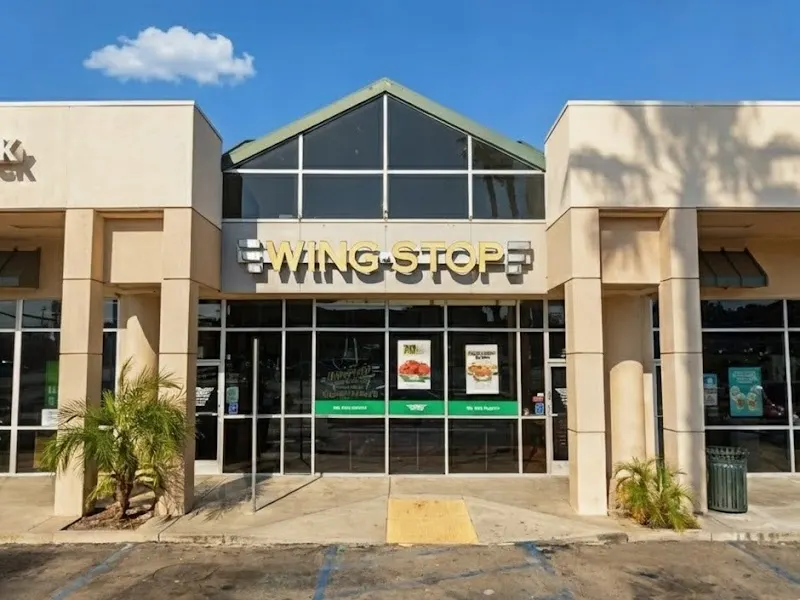 Wingstop storefront outside and inside view at 2600 Oswell St Ste E in Bakersfield, California