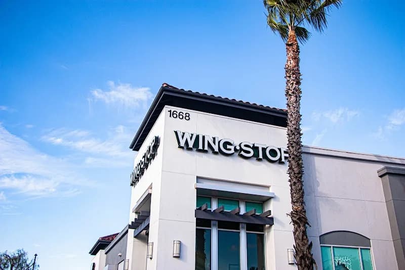 Wingstop storefront outside and inside view at 1668 E 2nd St. Suite K in Beaumont, California