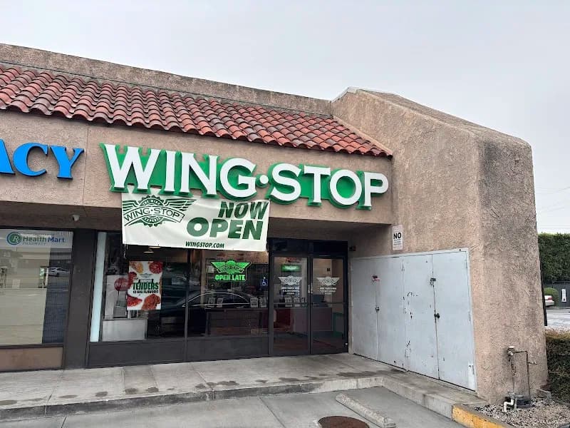 Wingstop storefront outside and inside view at 1121 N. San Fernando Blvd. in Burbank, California