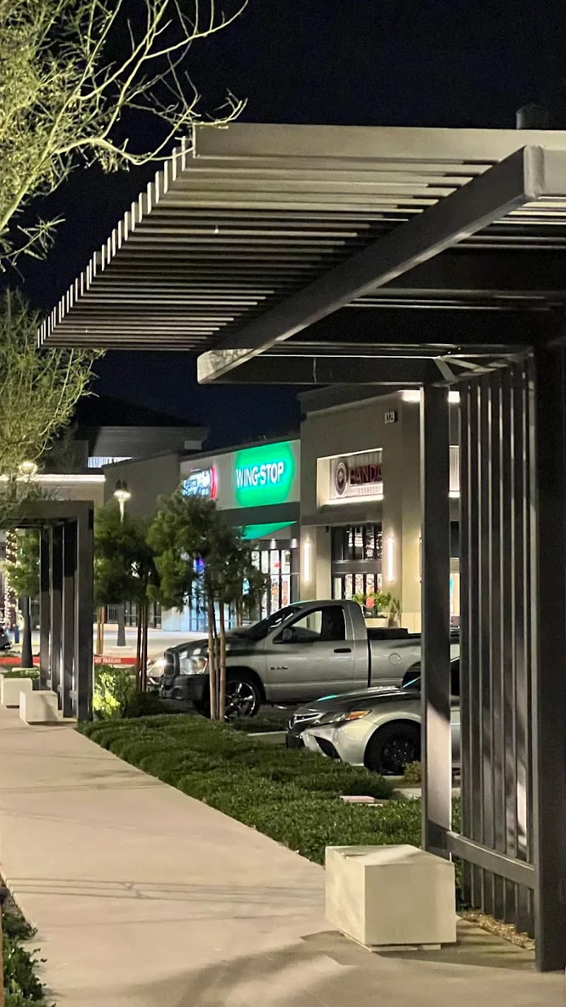 Wingstop storefront outside and inside view at 8329 Pine Ave in Chino, California