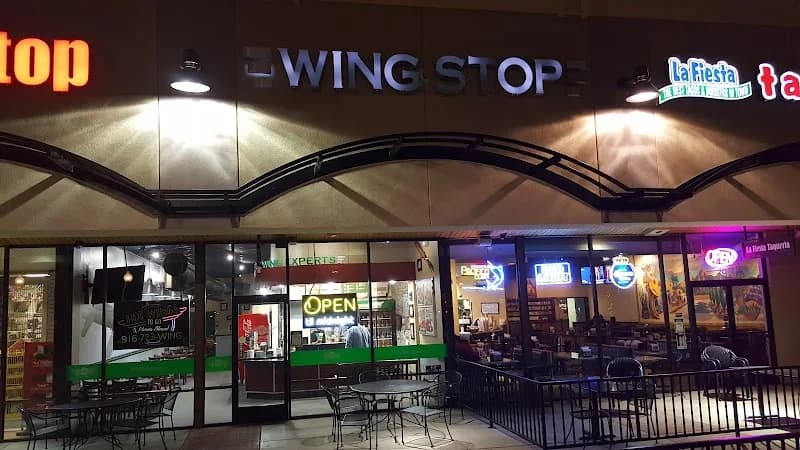 Wingstop storefront outside and inside view at 7947 Greenback Ln in Citrus Heights, California