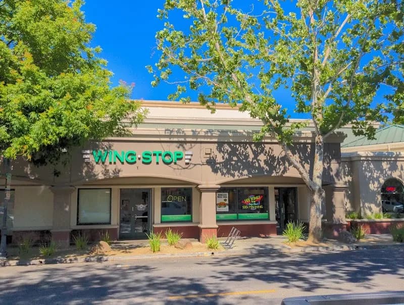Wingstop storefront outside and inside view at 408 G St in Davis, California