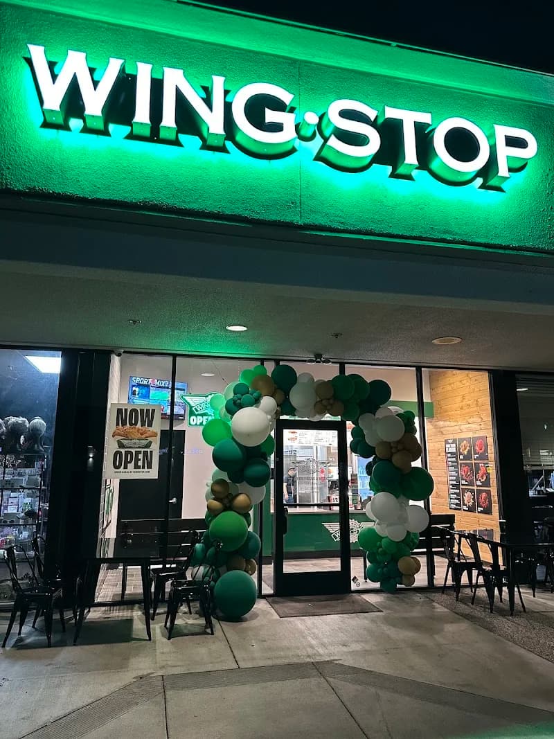 Wingstop storefront outside and inside view at 8694 Elk Grove Blvd Ste 3 in Elk Grove, California