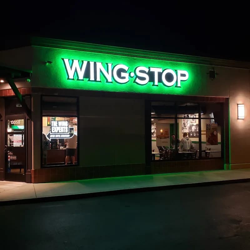 Wingstop storefront outside and inside view at 1815 E Valley Pkwy Ste7 in Escondido, California