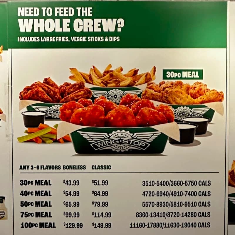 Wingstop storefront outside and inside view at 17150 Brookhurst St. in Fountain Valley, California