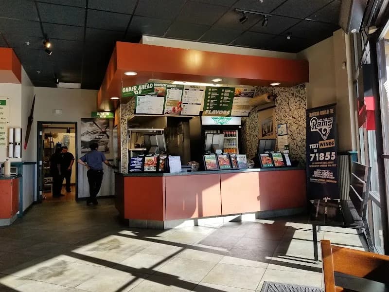Wingstop storefront outside and inside view at 11540 Hawthorne Blvd in Hawthorne, California