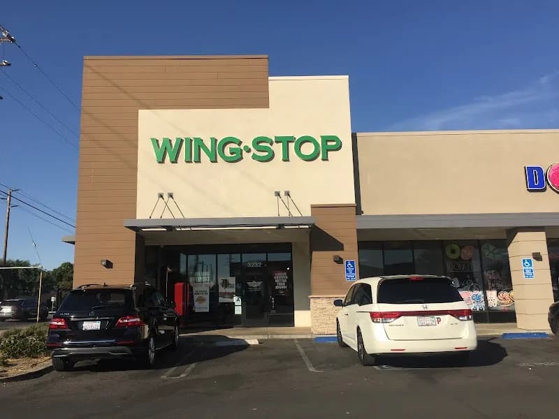 Wingstop storefront outside and inside view at 3232 W. Florida Ave in Hemet, California
