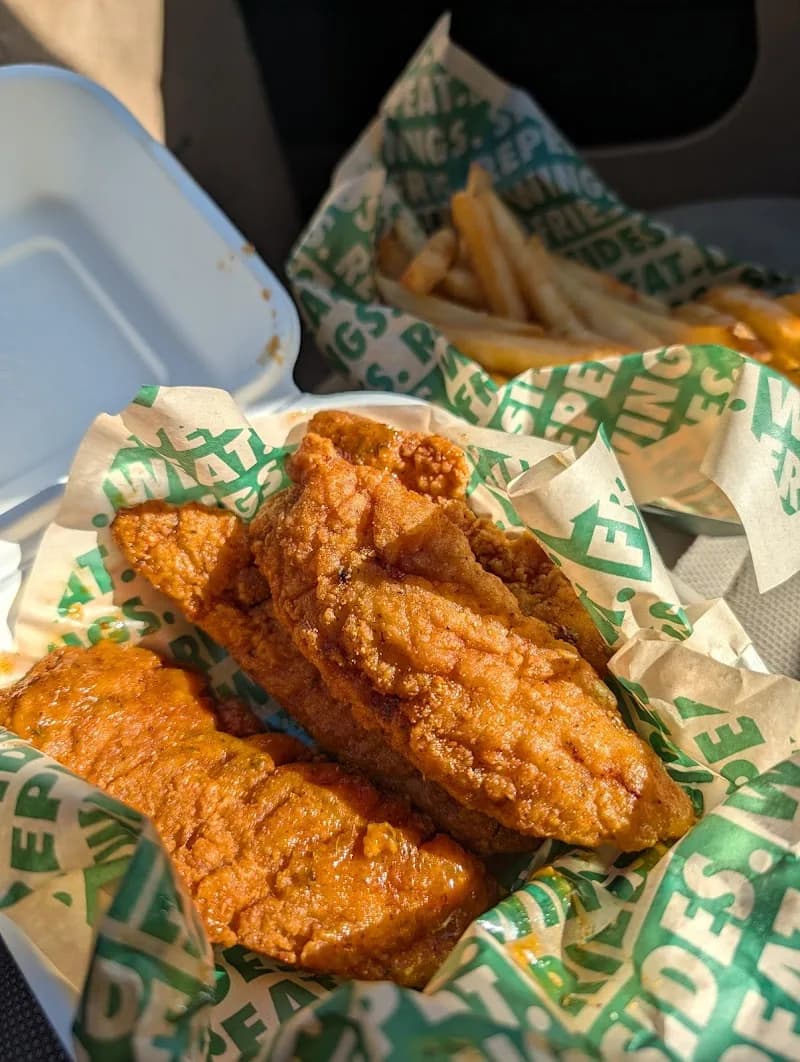 Wingstop storefront outside and inside view at 510 Canal St in King City, California