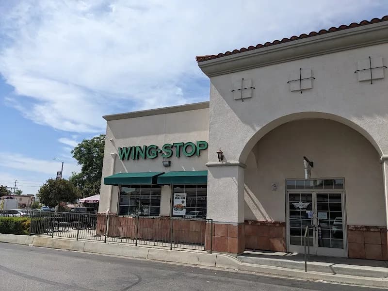 Wingstop storefront outside and inside view at 1211 E La Habra Blvd Ste E in La Habra, California