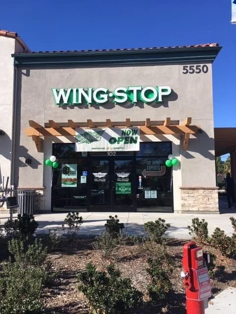 Wingstop storefront outside and inside view at 5550 Lake Murray Blvd in La Mesa, California