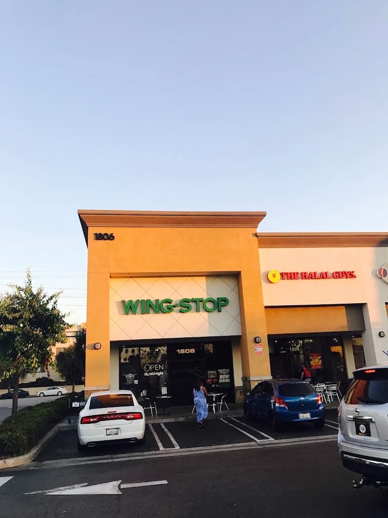 Wingstop storefront outside and inside view at 1806 Ximeno Ave in Long Beach, California
