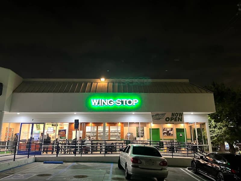 Wingstop storefront outside and inside view at 6512 N. Figueroa Street in Los Angeles, California