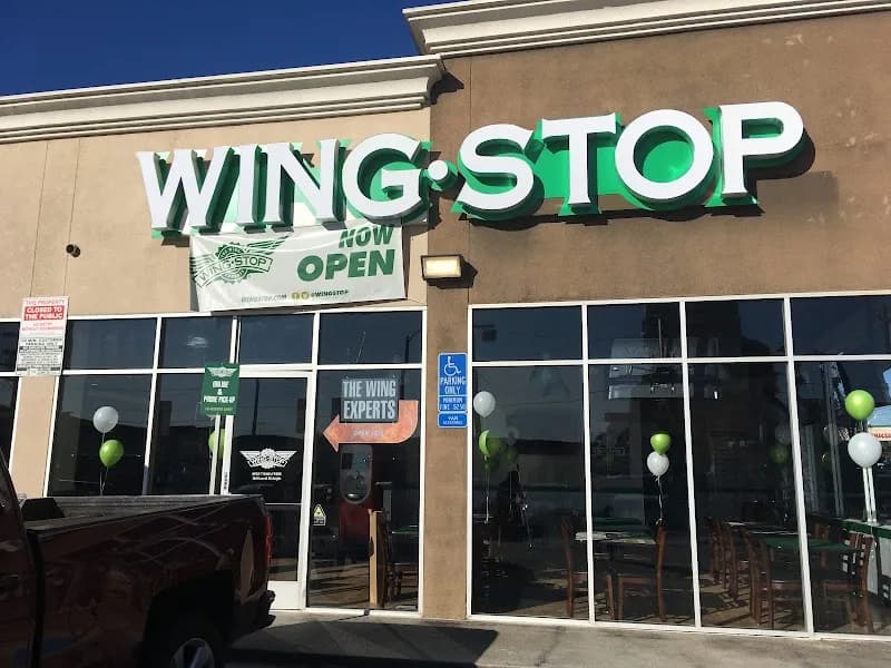 Wingstop storefront outside and inside view at 3476 Whittier Blvd in Los Angeles, California
