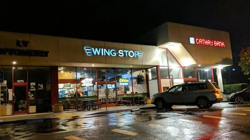 Wingstop storefront outside and inside view at 1085 El Camino Real in Millbrae, California