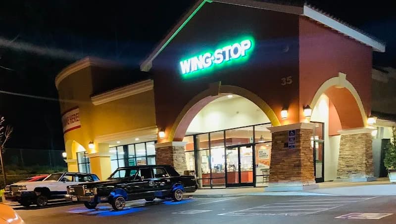 Wingstop storefront outside and inside view at 35 Douglas Dr Ste 100 in Oceanside, California