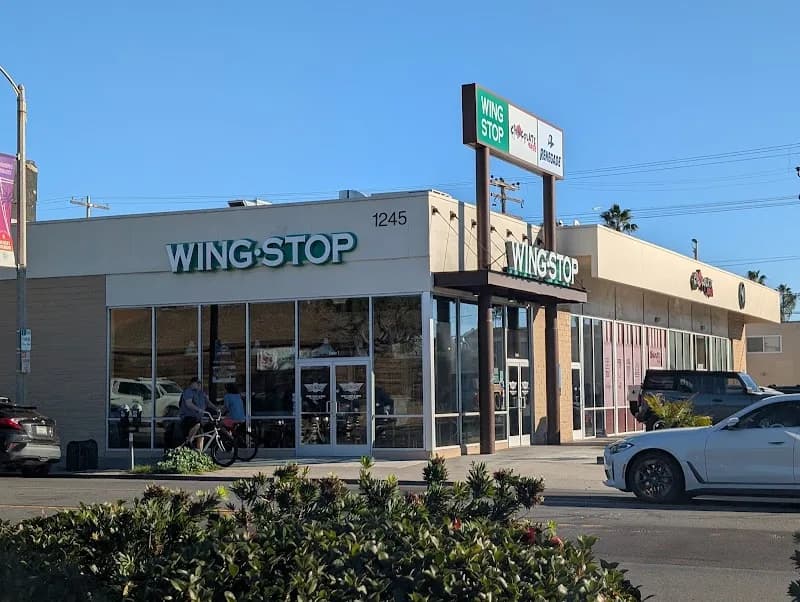 Wingstop storefront outside and inside view at 1245 Garnet Ave in Pacific Beach, California