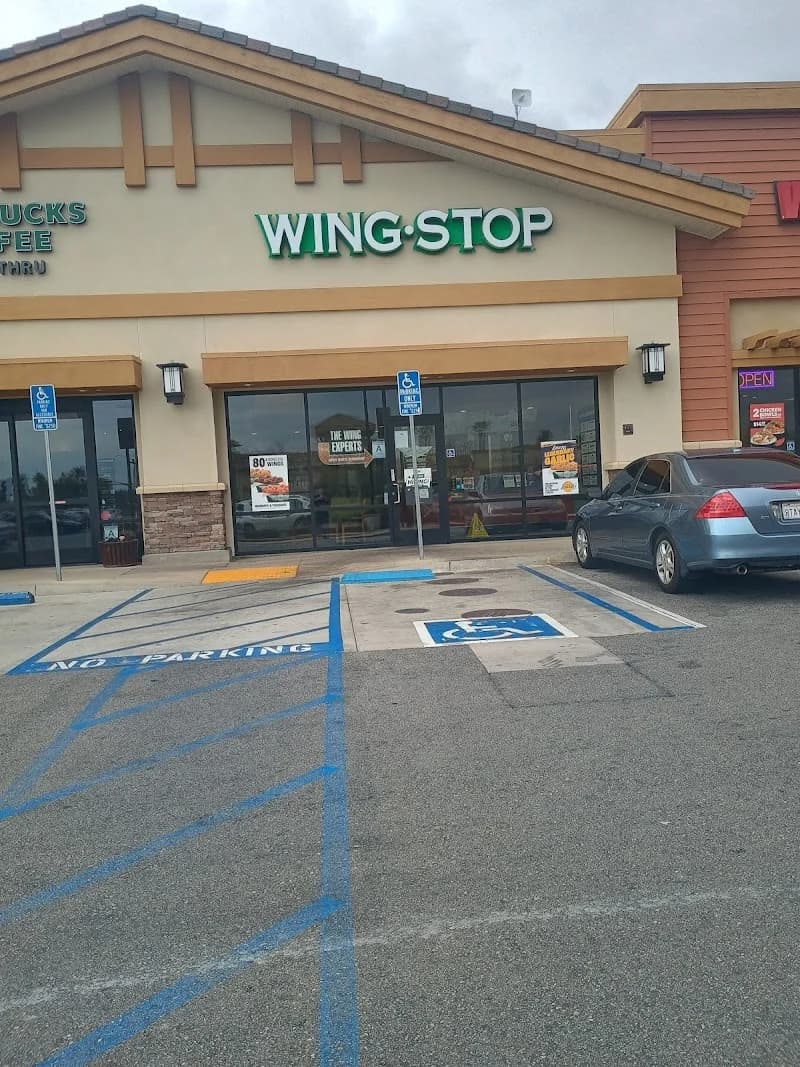 Wingstop storefront outside and inside view at 12250 Base Line Rd Ste 105 in Rancho Cucamonga, California