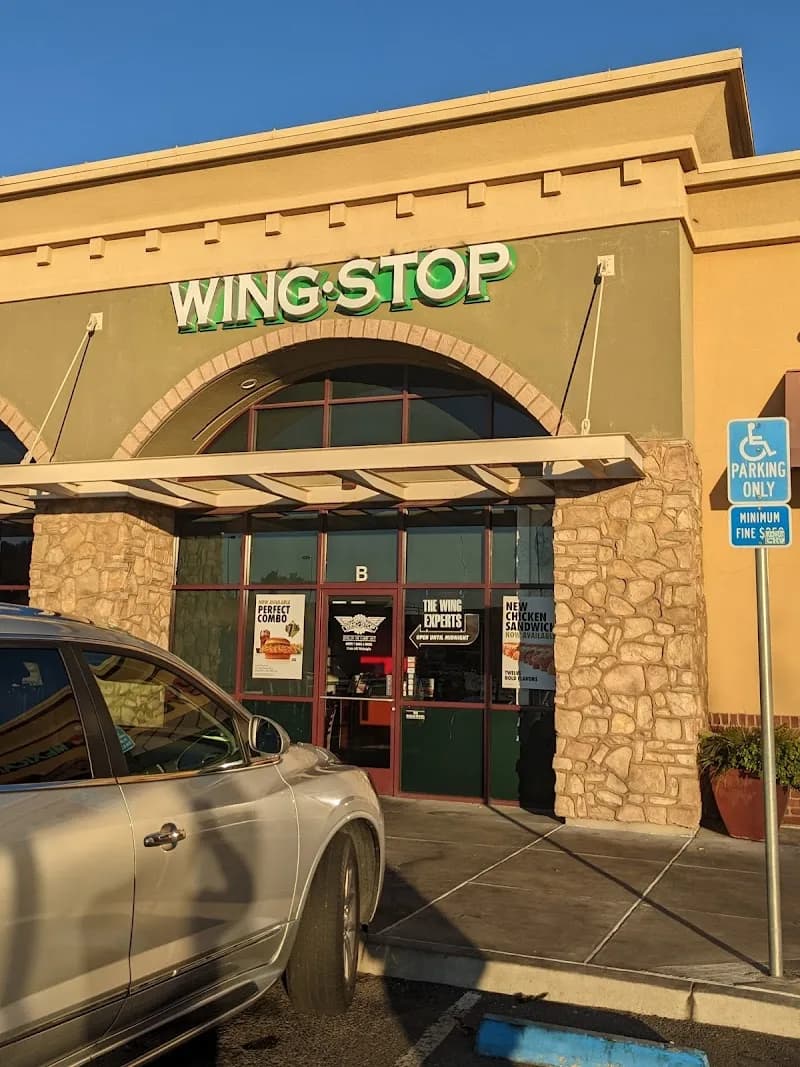 Wingstop storefront outside and inside view at 2251 Claribel Rd Ste B in Riverbank, California