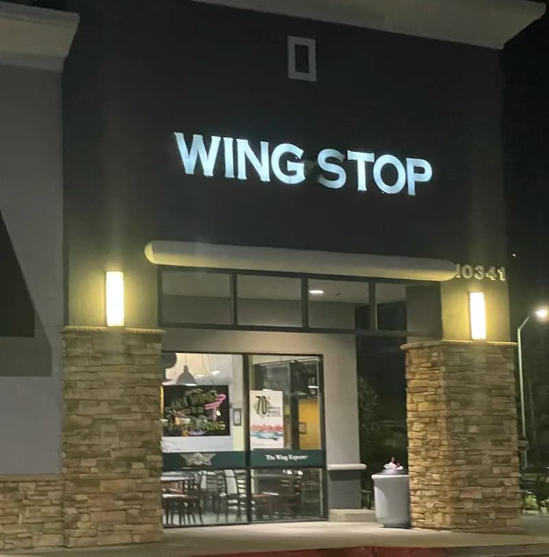 Wingstop storefront outside and inside view at 10341 Fairway Dr Ste 130V in Roseville, California