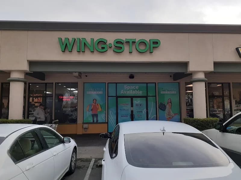 Wingstop storefront outside and inside view at 1052 Florin Road in Sacramento, California