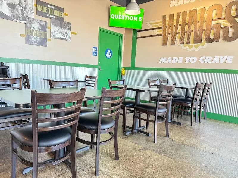 Wingstop storefront outside and inside view at 812 S. Winchester Blvd in San Jose, California
