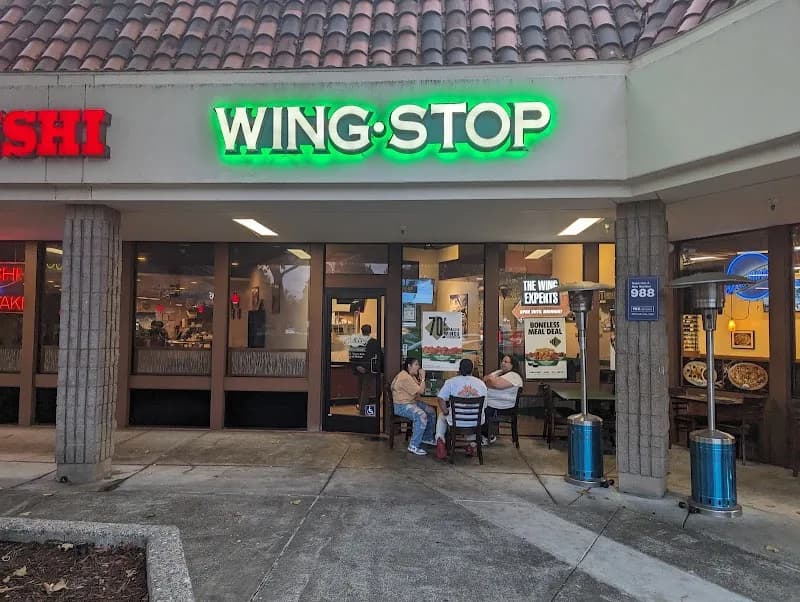 Wingstop storefront outside and inside view at 2475 San Ramon Valley Blvd in San Ramon, California