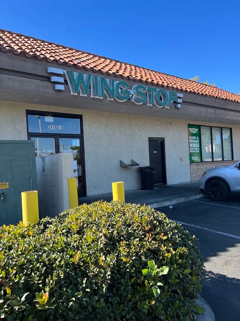 Wingstop storefront outside and inside view at 24180 Lyons Avenue #B in Santa Clarita, California