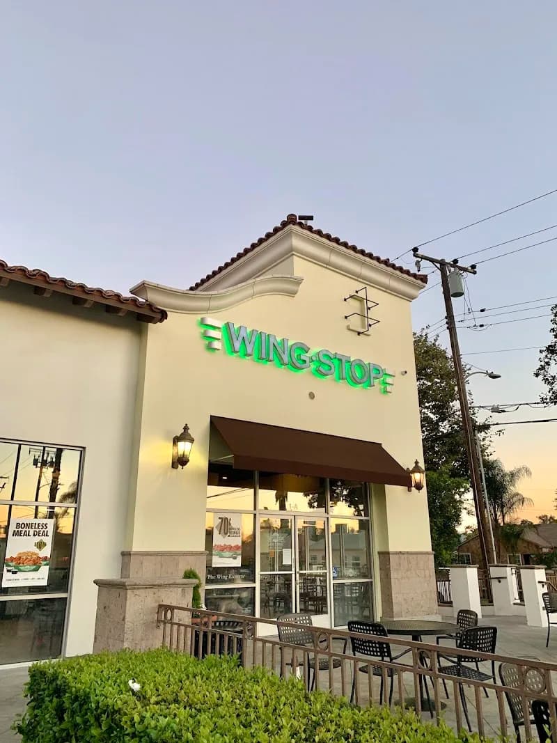 Wingstop storefront outside and inside view at 11335 Thienes Ave Unit 1-A in South El Monte, California