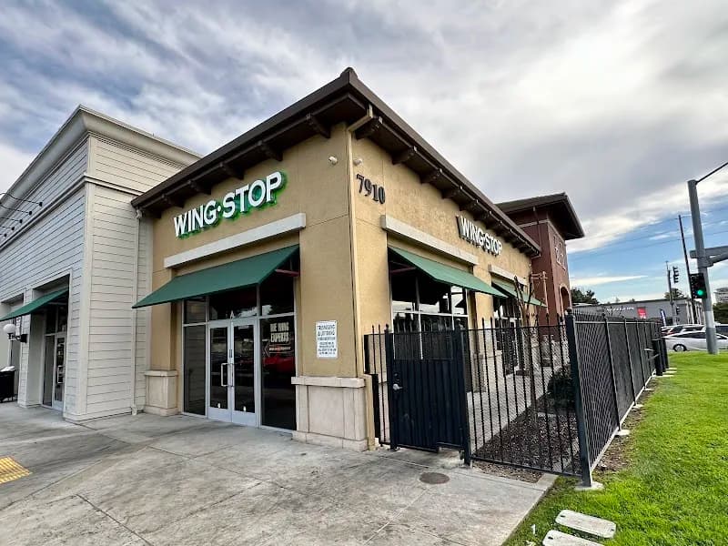 Wingstop storefront outside and inside view at 7910 N Lower Sacramento Road in Stockton, California