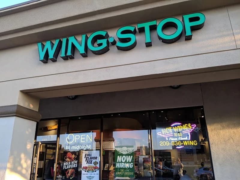 Wingstop storefront outside and inside view at 1988 W 11Th St in Tracy, California