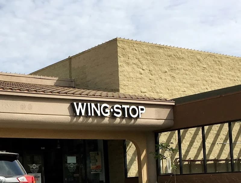 Wingstop storefront outside and inside view at 1648 Decoto Rd in Union City, California