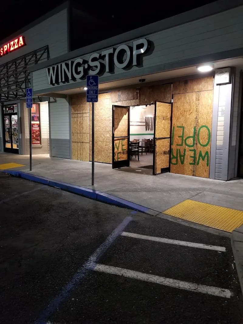 Wingstop storefront outside and inside view at 972 Admiral Callaghan Ln in Vallejo, California