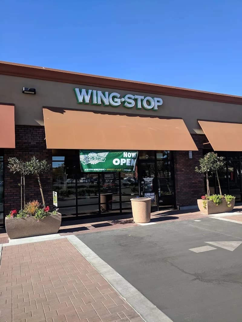 Wingstop storefront outside and inside view at 22950 Vanowen St. Suite D in West Hills, California