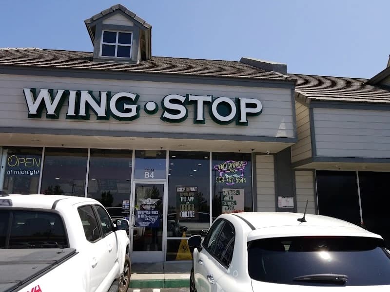 Wingstop storefront outside and inside view at 33561 Yucaipa Boulevard Ste B4 in Yucaipa, California