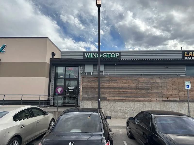 Wingstop storefront outside and inside view at 9515 Ralston Rd Ste C in Arvada, Colorado