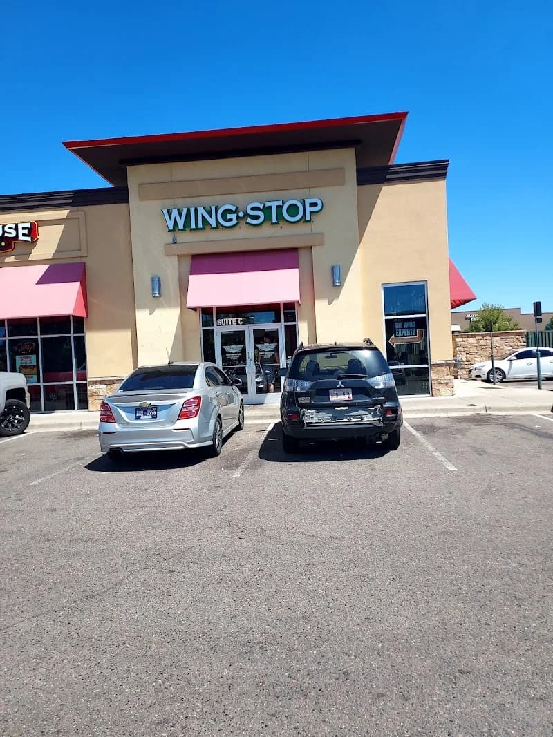 Wingstop storefront outside and inside view at 3425 Salida Street in Aurora, Colorado