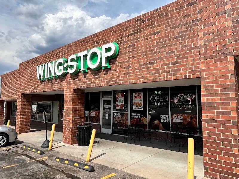 Wingstop storefront outside and inside view at 1108 S. Colorado Blvd in Glendale, Colorado