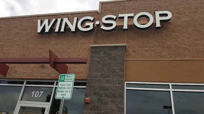 Wingstop storefront outside and inside view at 7475 Colfax Ave Ste 107 in Lakewood, Colorado