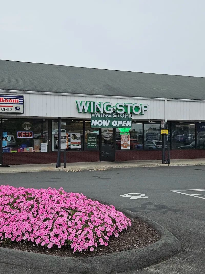 Wingstop storefront outside and inside view at 60 Newtown Rd in Danbury, Connecticut