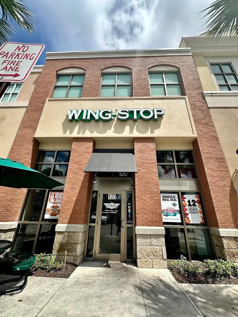 Wingstop storefront outside and inside view at 1000 N. Congress Ave. in Boynton Beach, Florida