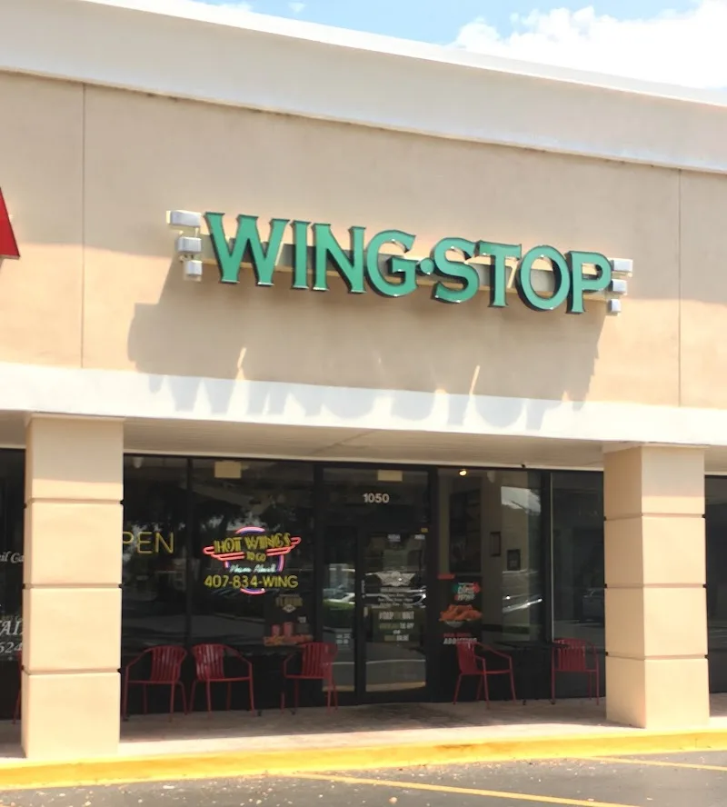 Wingstop storefront outside and inside view at 1050 State Road 436 in Casselberry, Florida